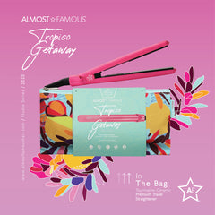 Almost Famous 0.5" Tropico Getaway Mini Travel Flat Iron+Designer Bag