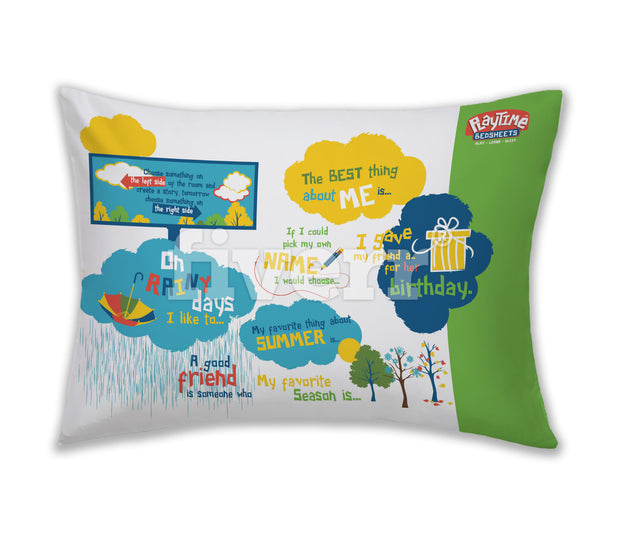Funda de almohada Playtime Story-Time de 20 x 30 pulgadas. 