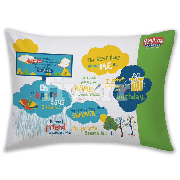Funda de almohada Playtime Story-Time de 20 x 30 pulgadas. 