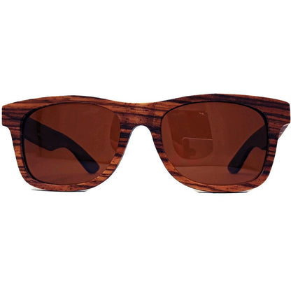 Zebrawood Full Frame Polarized Sunglasses with Case