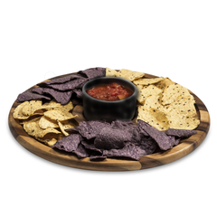 Chip 'n Dip with Black Ceramic Bowl