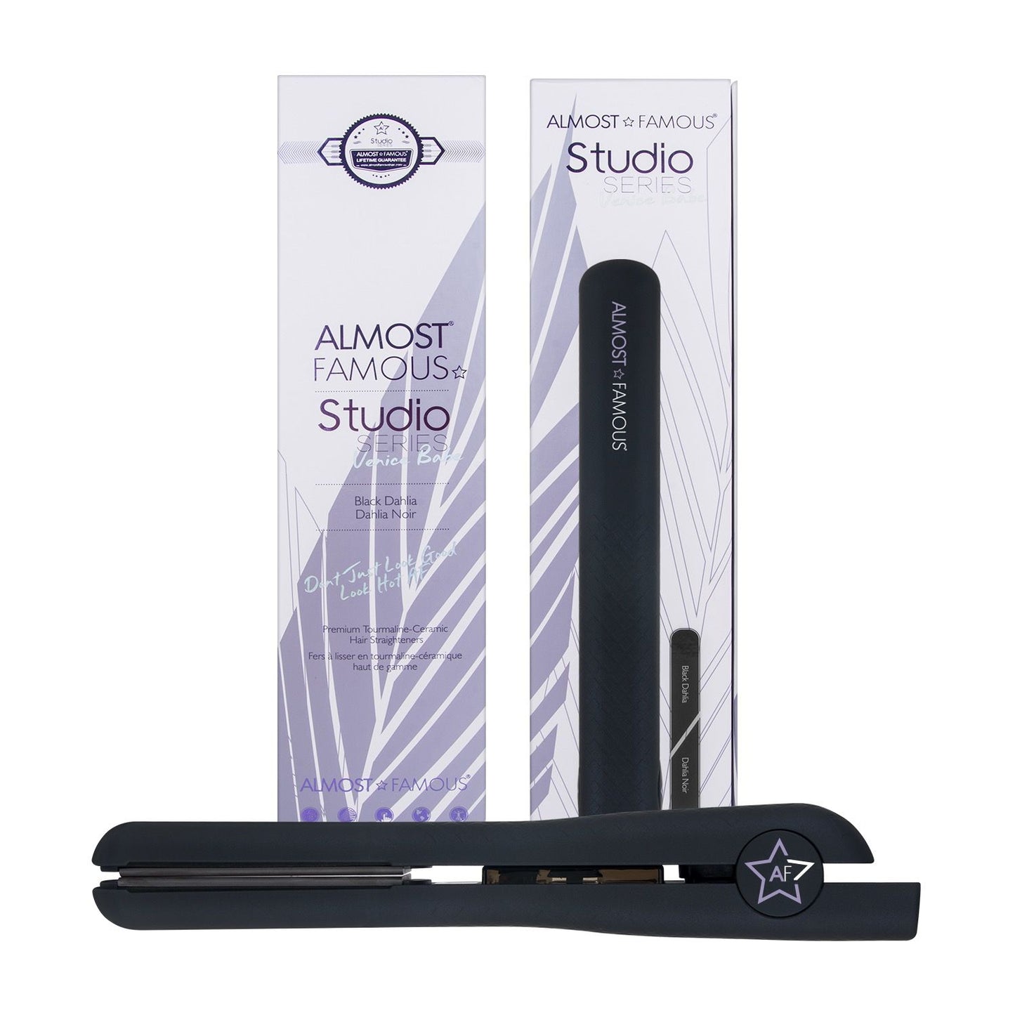 Almost Famous 1.25" Flat Iron with Luxe Gem Infused Plates.