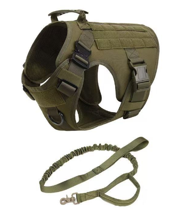 Military Dog Tactical Harness and Leash Set