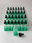 Teal Liquid Bottles