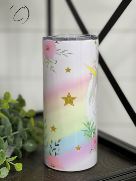 Rainbow Unicorn 15oz Tumbler