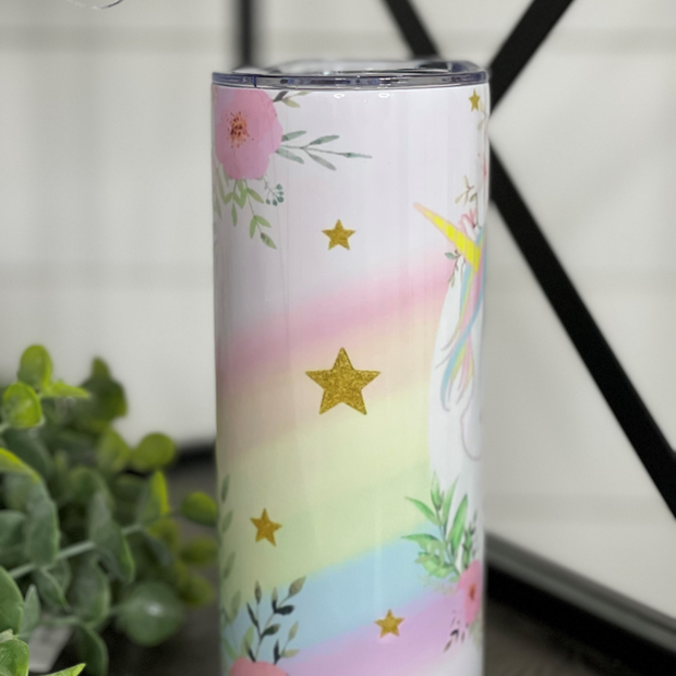 Rainbow Unicorn 15oz Tumbler