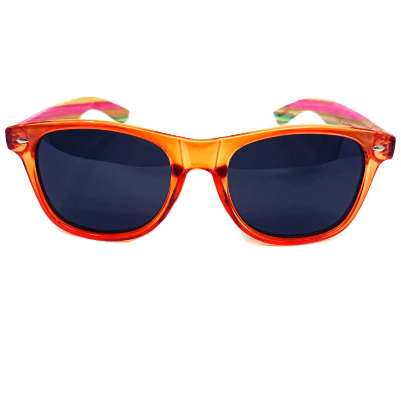 Lunettes de soleil colorées en bambou
