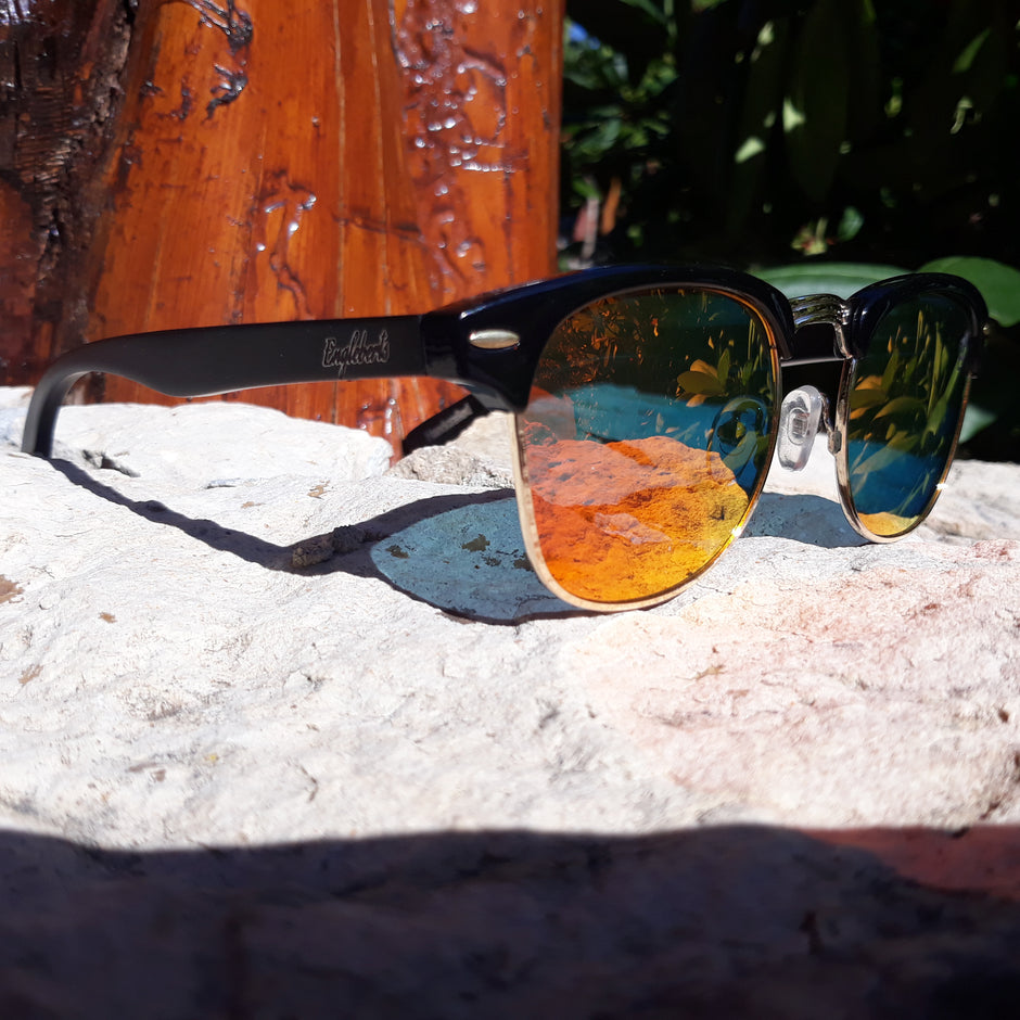 Sunset Black Bamboo Shades