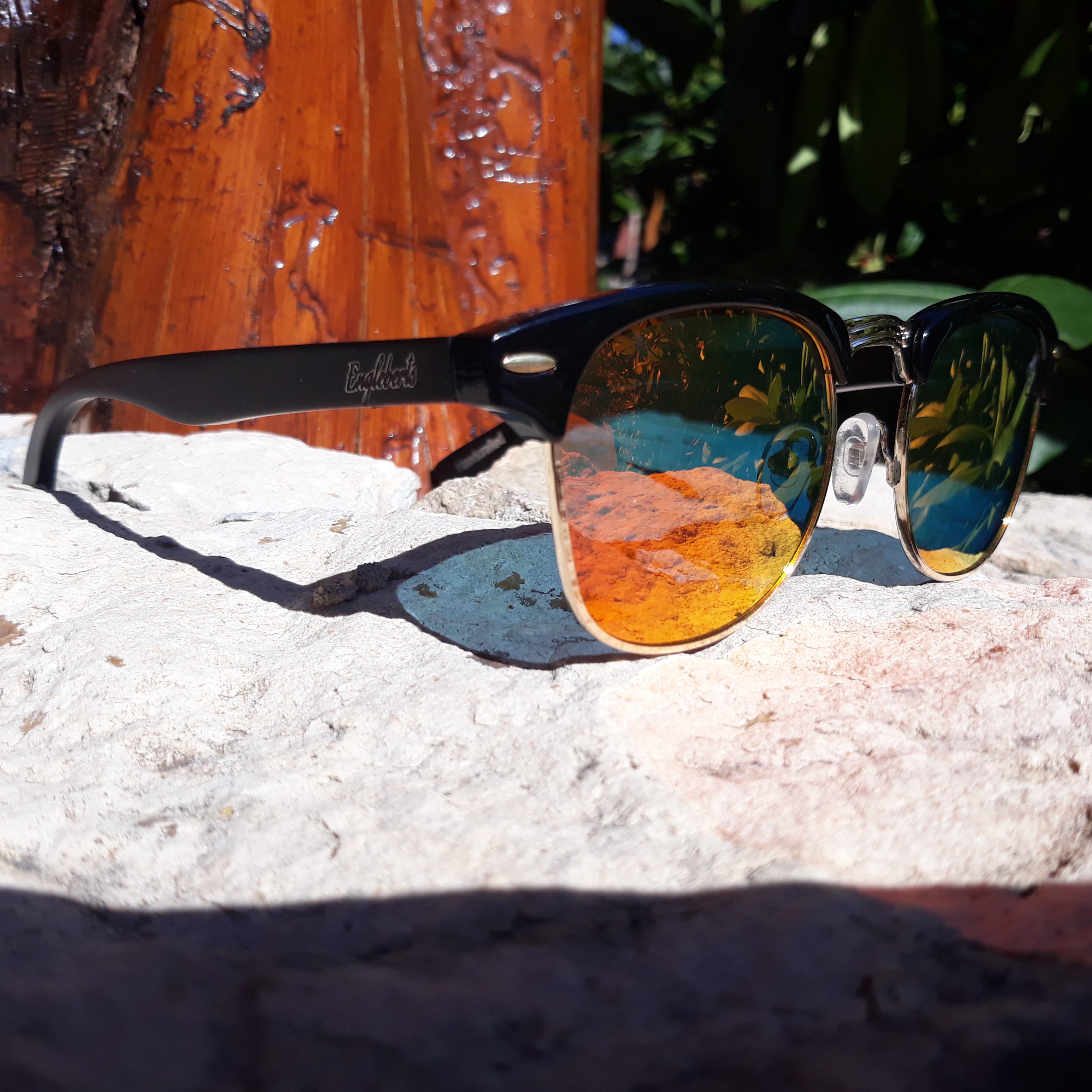 Sunset Black Bamboo Shades