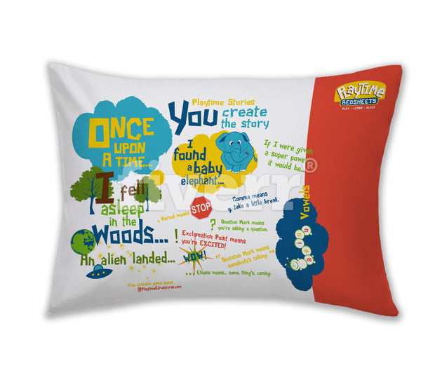 Funda de almohada Playtime Story-Time de 20 x 30 pulgadas. 
