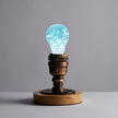 LED Light Bulb Lamp with Wooden Base - Unique Decorative Home Lighting