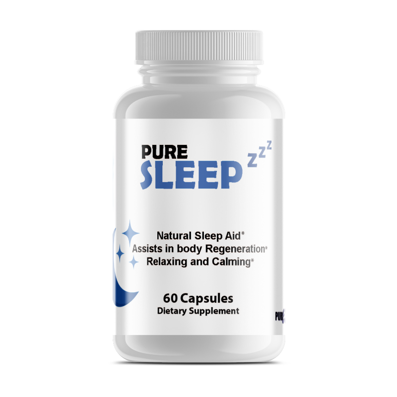 PURE SLEEP Natural Sleep Aid Tablets Body Regenerator 60 Capsules