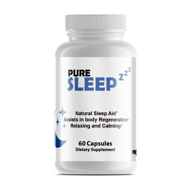 PURE SLEEP Natural Sleep Aid Tablets Body Regenerator 60 Capsules