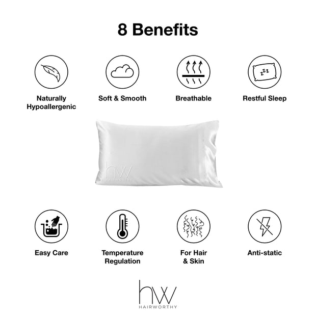Funda de almohada de seda Hairworthy.