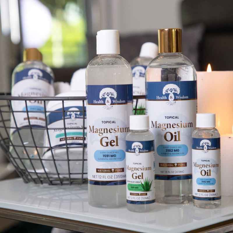 Health Wisdom Topical Magnesium Oil Multiple Size Bottles