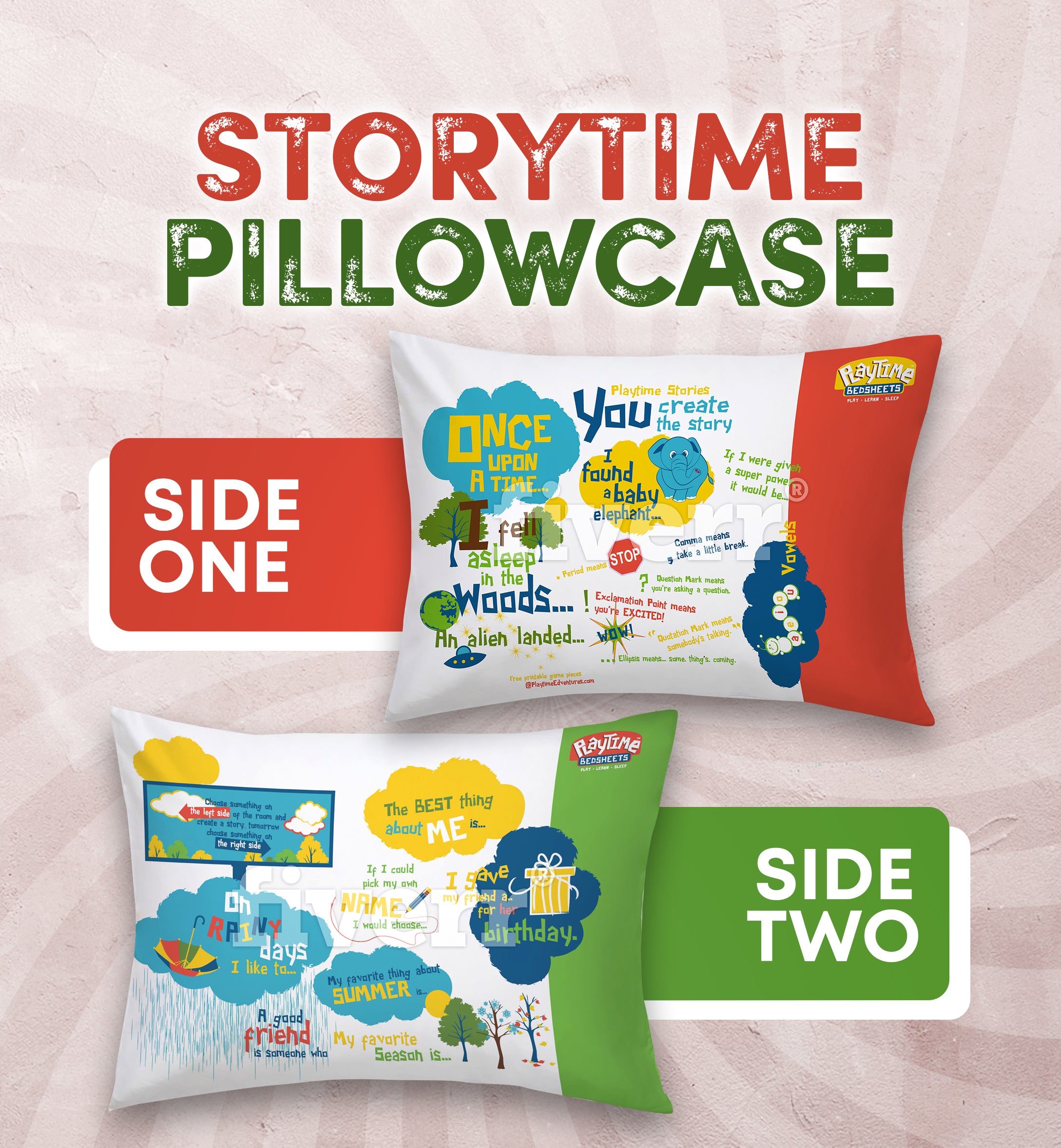 Taie d'oreiller Playtime Story-Time 20 x 30 po. 