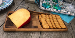 End Grain Cheese Board with Knife