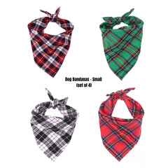 Petits bandanas pour chien (lot de 4)