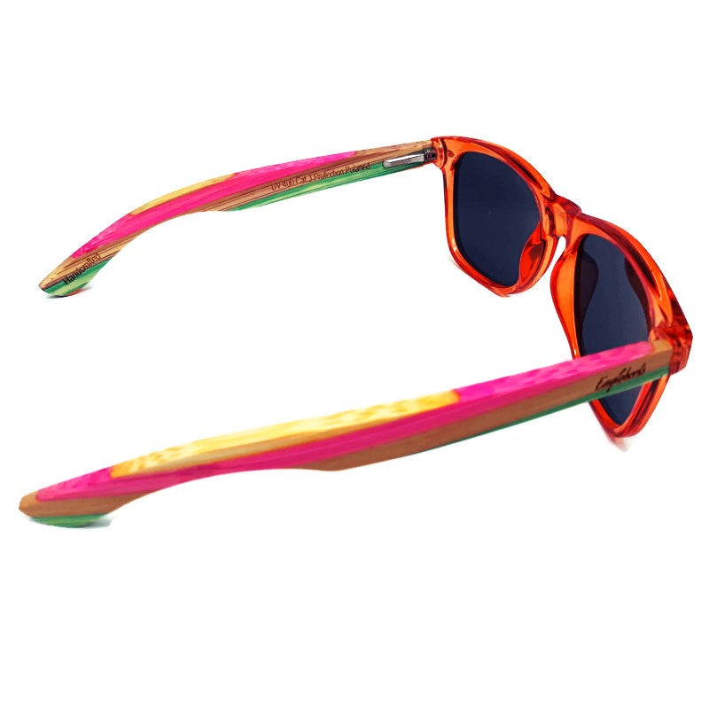 Lunettes de soleil colorées en bambou