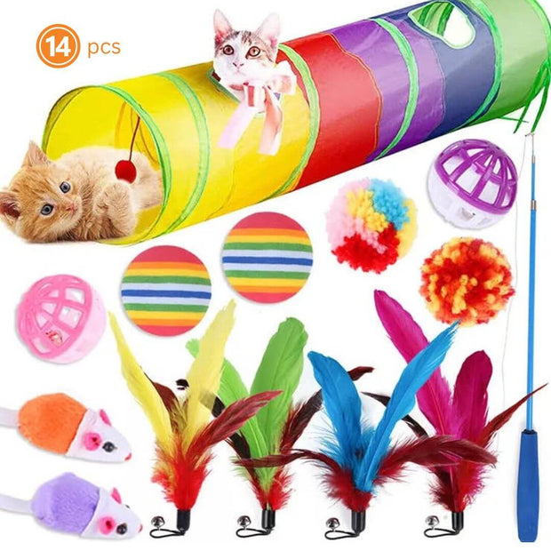 Collection de jouets pour chats