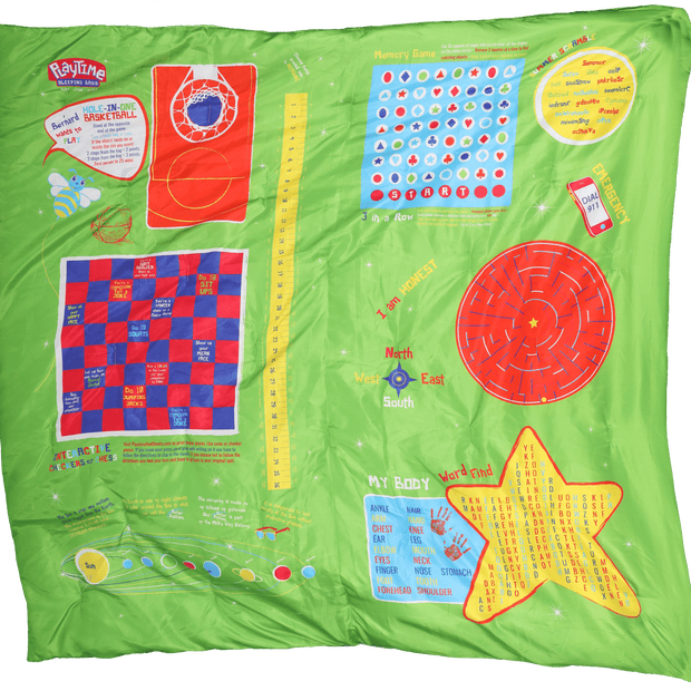 Saco de dormir reversible Playtime, 56 x 56 pulgadas.