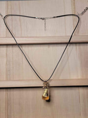 Message In A Bottle Pendant Leather Necklace