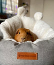 Cama de gato acogedora y de peluche