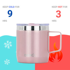 Tasse à café isolée sous vide DRINCO® de 14 oz, tasse de camping à double paroi