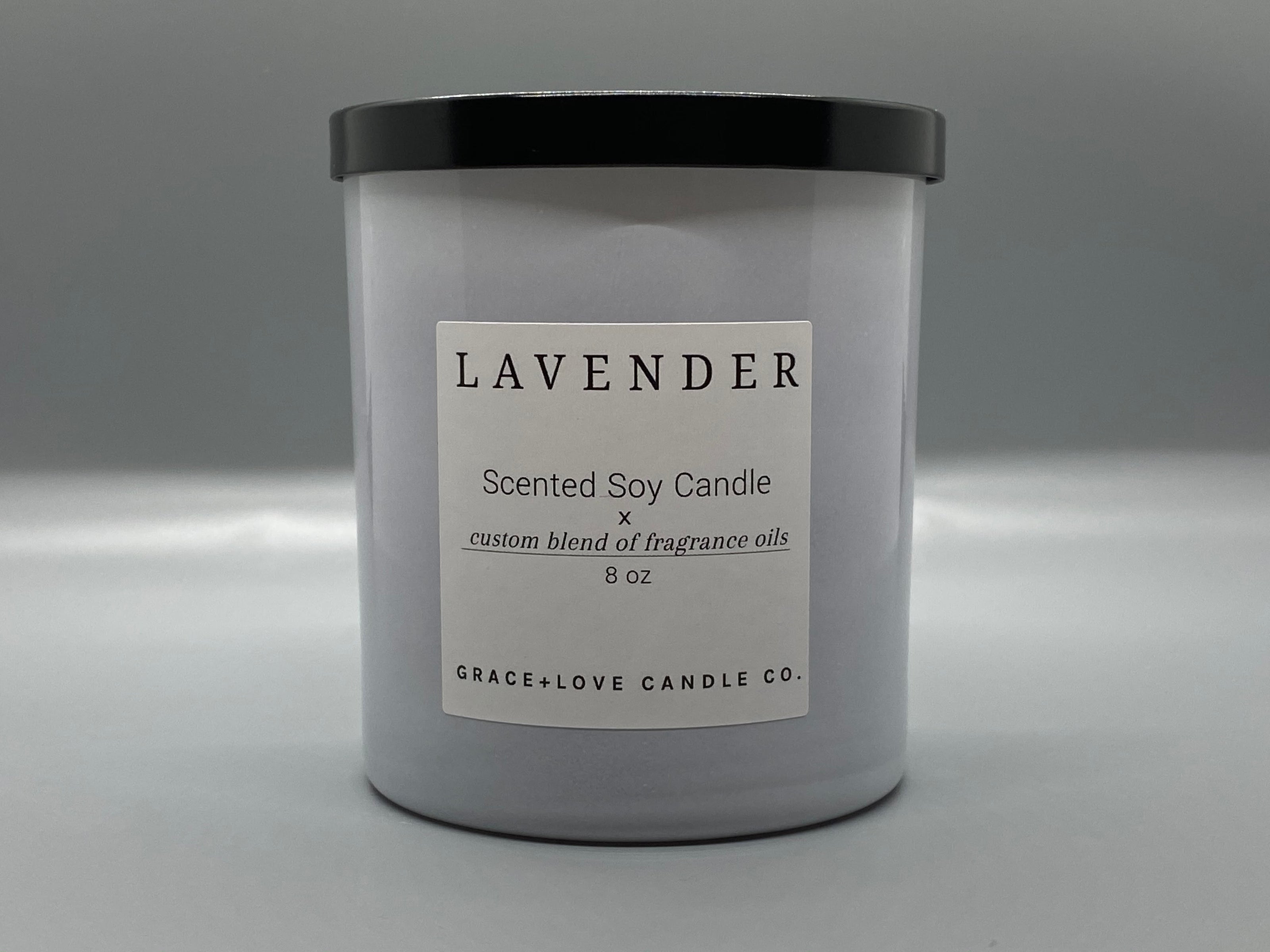 Bougie de soja à la lavande 8 oz