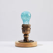 LED Light Bulb Lamp with Wooden Base - Unique Decorative Home Lighting