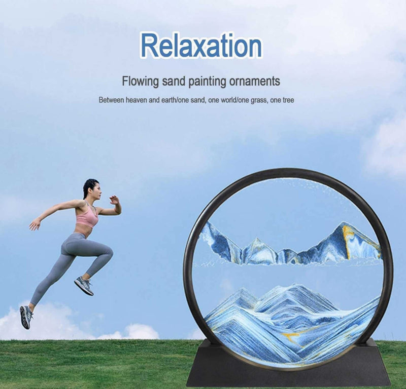 360° Quicksand Art Relaxation Moving Sand Frame Tabletop Decor