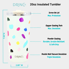 DRINCO® Seattle 20oz Insulated Tumbler Leakproof w/straw-Blots