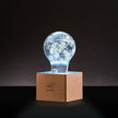 LED Light Bulb Lamp with Wooden Base - Unique Decorative Home Lighting