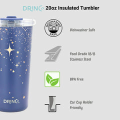 DRINCO® Seattle 20oz Insulated Tumbler Leakproof w/straw-North Star