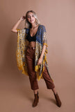 Colorful Frayed Kimono
