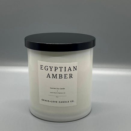 Egyptian Amber Scented Soy Candle Glass Jar