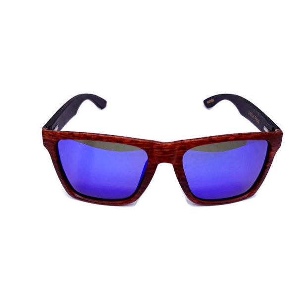 Oak Blue Bamboo Shades