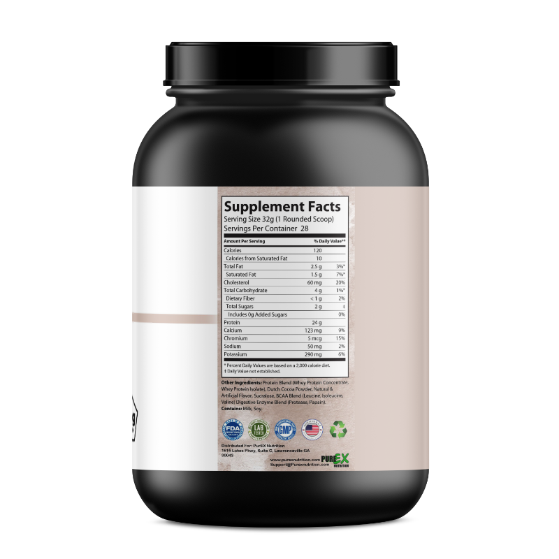 PureEx Absolute Whey Protein - 25g Protein per Serving | Chocolate Milkshake Flavor