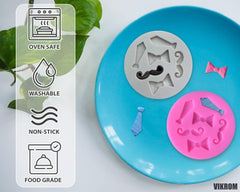 2Pcs Silicone Cute Baking Molds