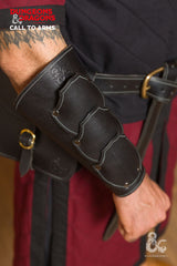 Dungeons & Dragons Fighter Leather Bracers Black