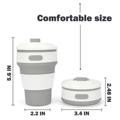 2Pcs Silicone Collapsible Travel Cup   Camping Cups Collapsible Cups