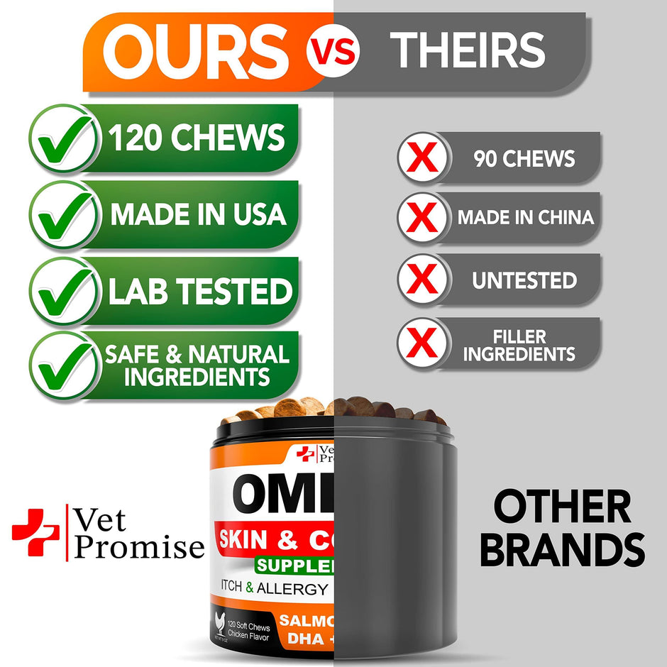 Omega 3 para perros Suplemento para la piel y el pelaje de los perros Aceite de pescado para perros