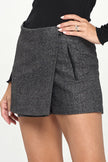Asymmetrical Wrap Mini Skorts