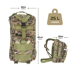 Sacs à dos tactiques militaires Molle System (Woodland)