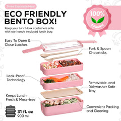 TARLINI Bento Box Contenedores para almuerzo Contenedores para microondas Bento japonés portátiles