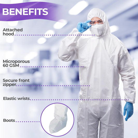 Disposable Coveralls 5-Pack