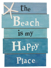 The Beach Is My Happy Place Beach Sign   Beach Themed Decor For Home