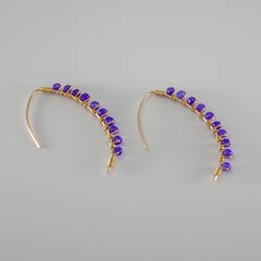 Amethyst Wrapped 14K Gold Filled Threaders