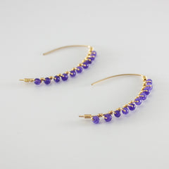 Amethyst Wrapped 14K Gold Filled Threaders