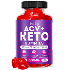 Gummies cétogènes au vinaigre de cidre de pomme pour la perte de poids, formule avancée (1 000 mg par portion)